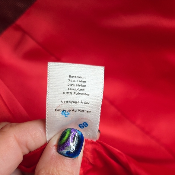 Talbots Bold Red Wool Trench Coat for Women Sz 10 - Picture 9 of 11